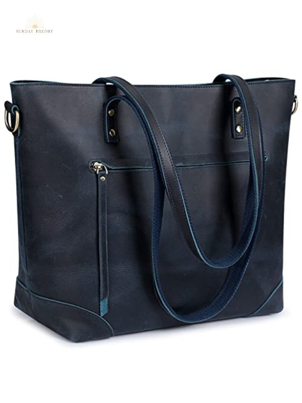 Vintage Genuine Leather Crossbody Bag Work Tote for Women Large Fits 15.6 Laptop